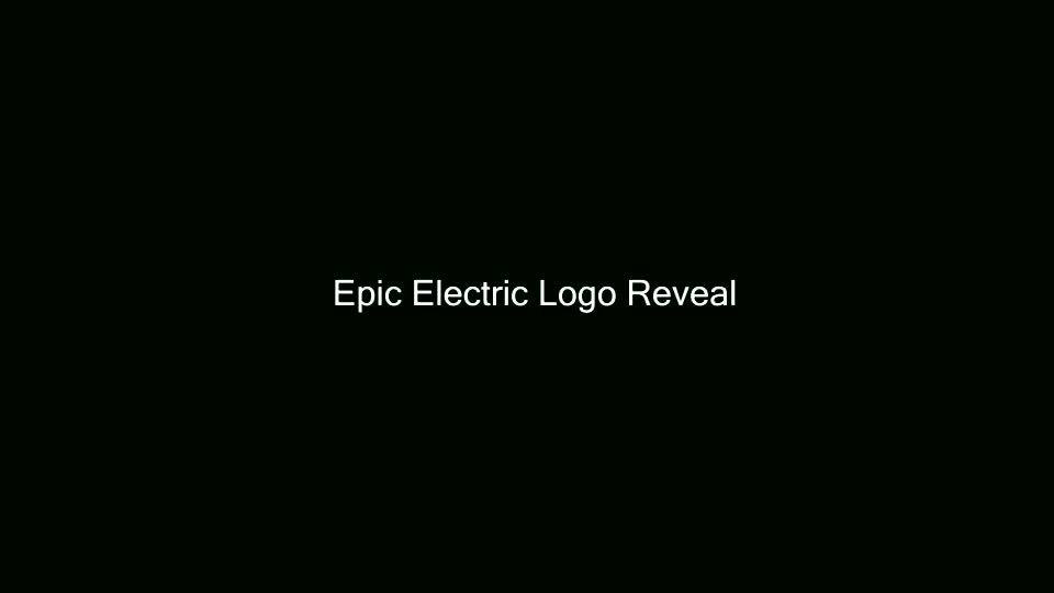 Epic Electric Logo Reveal - Download Videohive 19697746