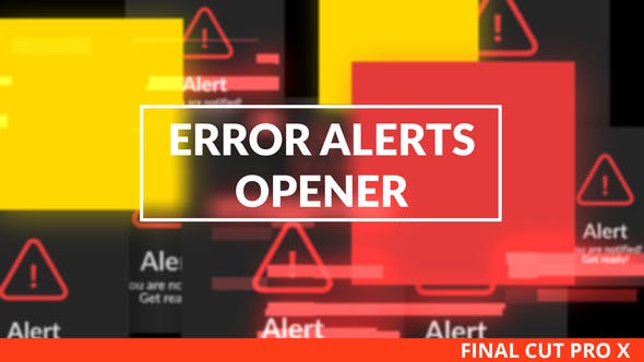 Error Messages Glitch Opener for Final Cut Pro X - 30545722 Download Videohive