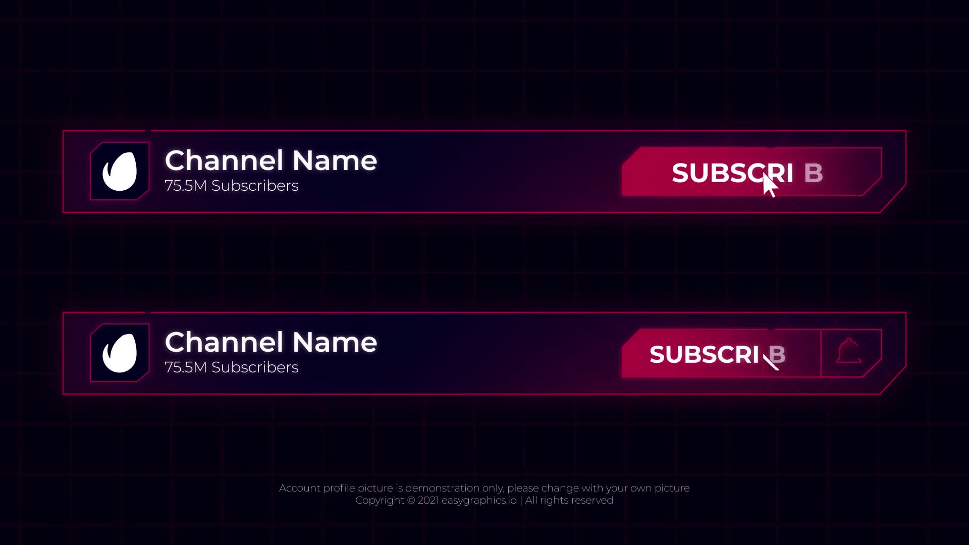 eSports Youtube Subscribe Button Pack Videohive 35383924 After Effects Image 2