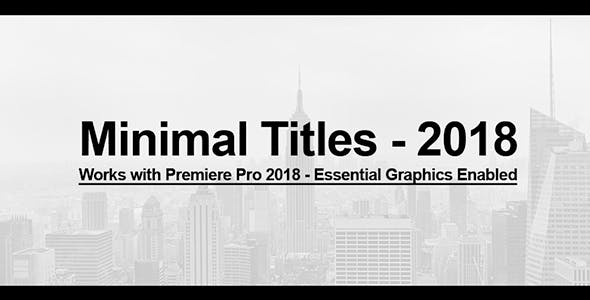 Essential Minimal Titles - Download 21411225 Videohive