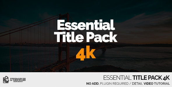 Essential Title Pack 4K - Download Videohive 20549269