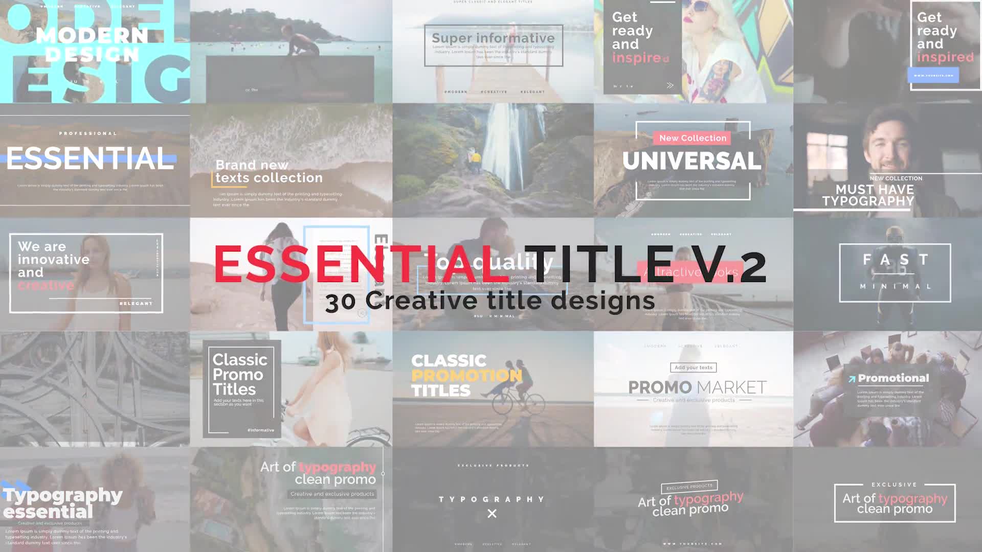 Essential Titles V.2 Videohive 24338605 After Effects Image 1