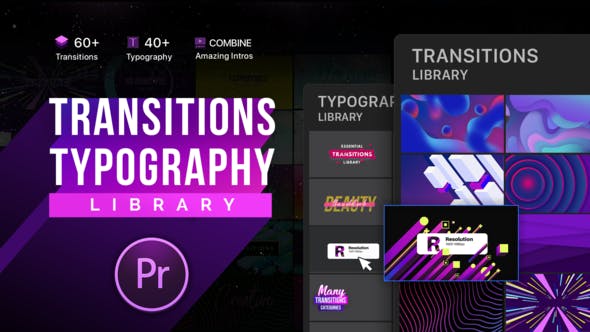 Essential Transitions & Typography | MOGRT - Download Videohive 22551691