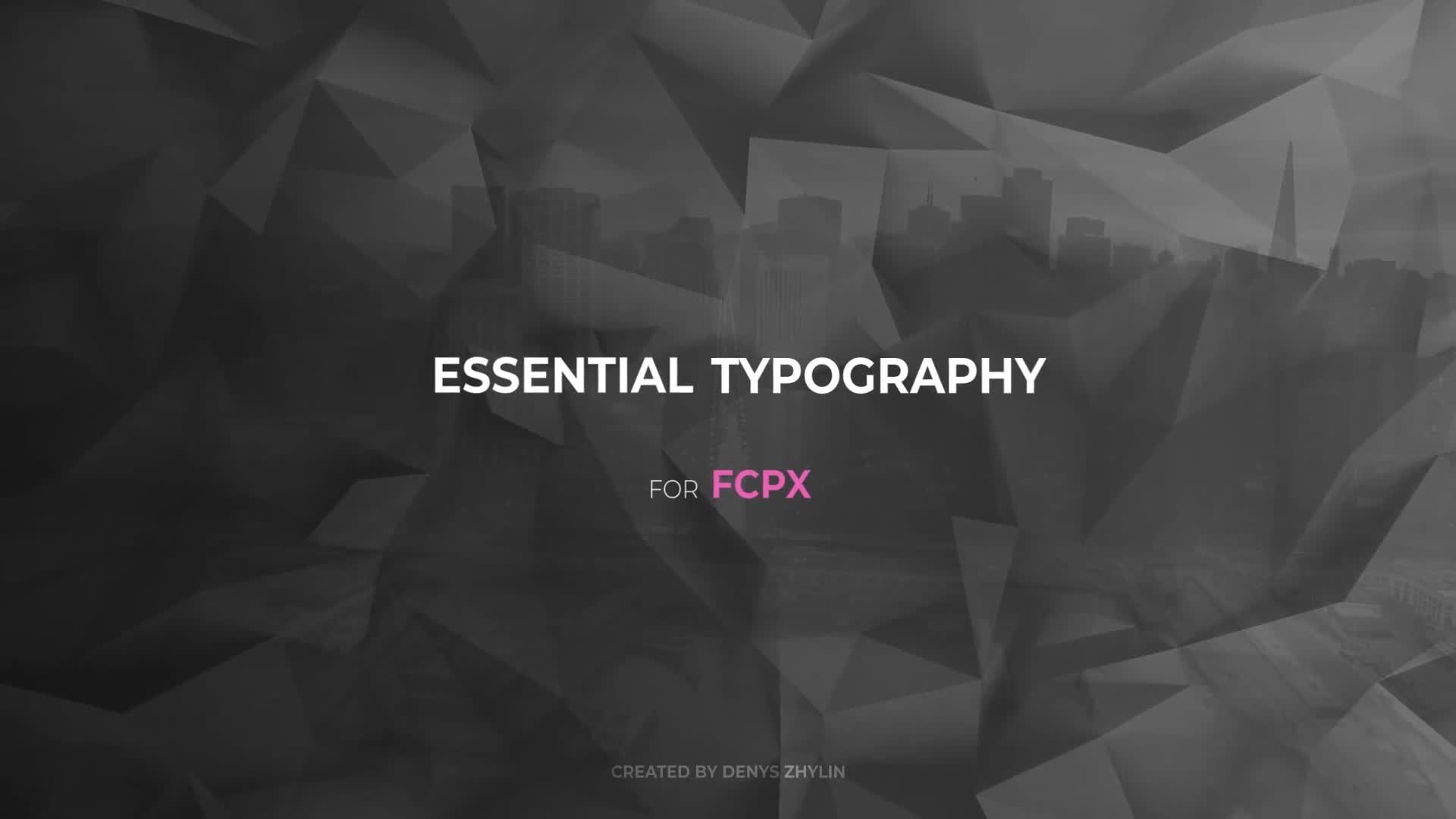 Essential Typography for FCPX Videohive 26506735 Apple Motion Image 1