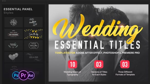 Essential Wedding Titles | MOGRT for Premiere - Videohive 21964218 Download