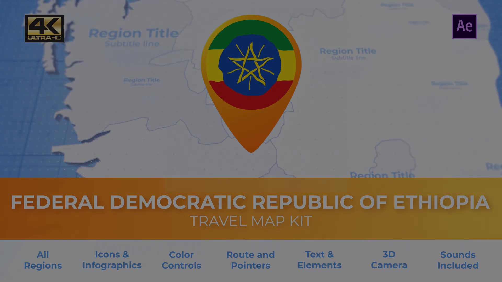 Ethiopia Map Federal Democratic Republic of Ethiopia Travel Map Videohive 30470191 After Effects Image 13