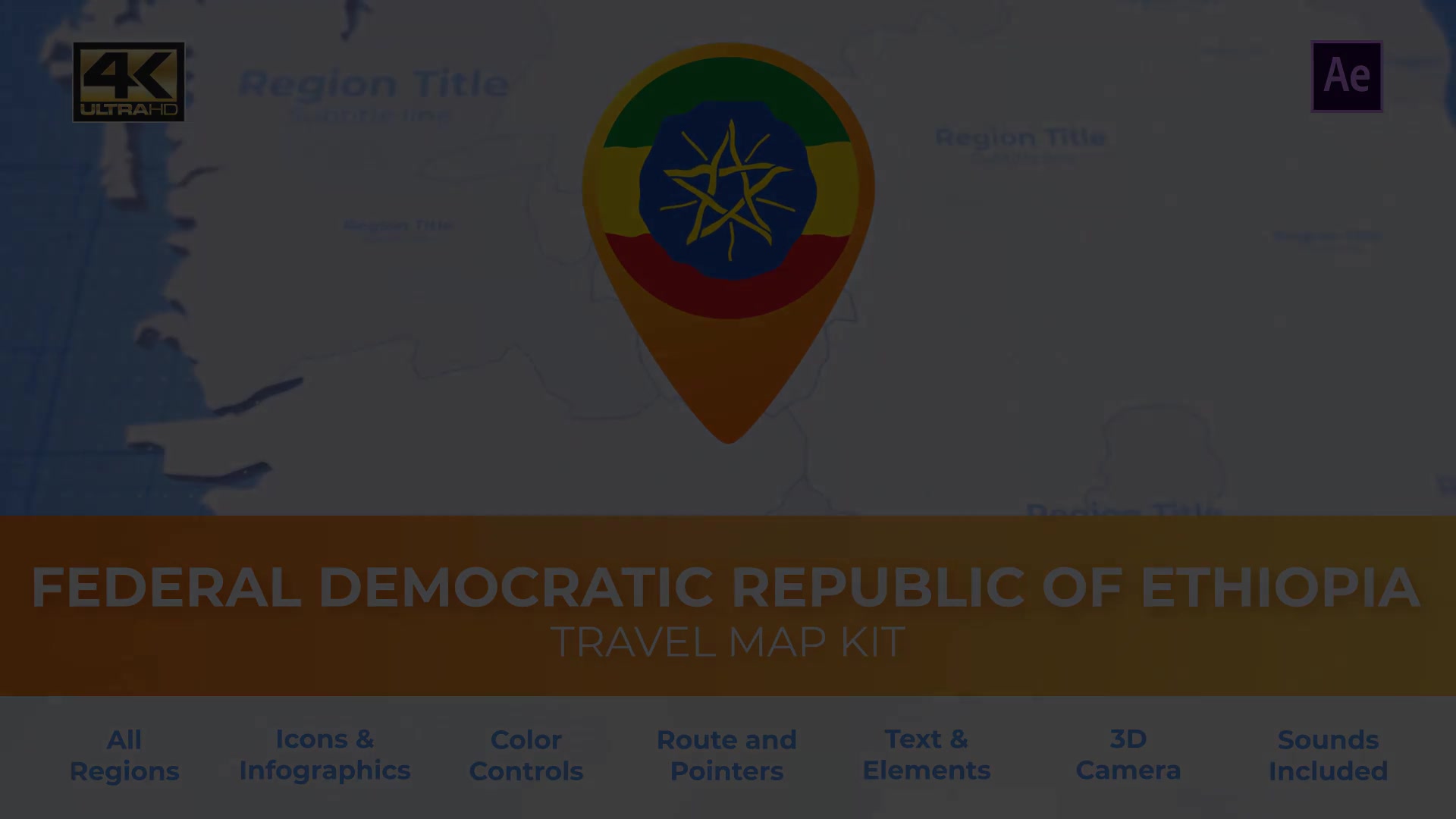 Ethiopia Map Federal Democratic Republic of Ethiopia Travel Map Videohive 30470191 After Effects Image 6