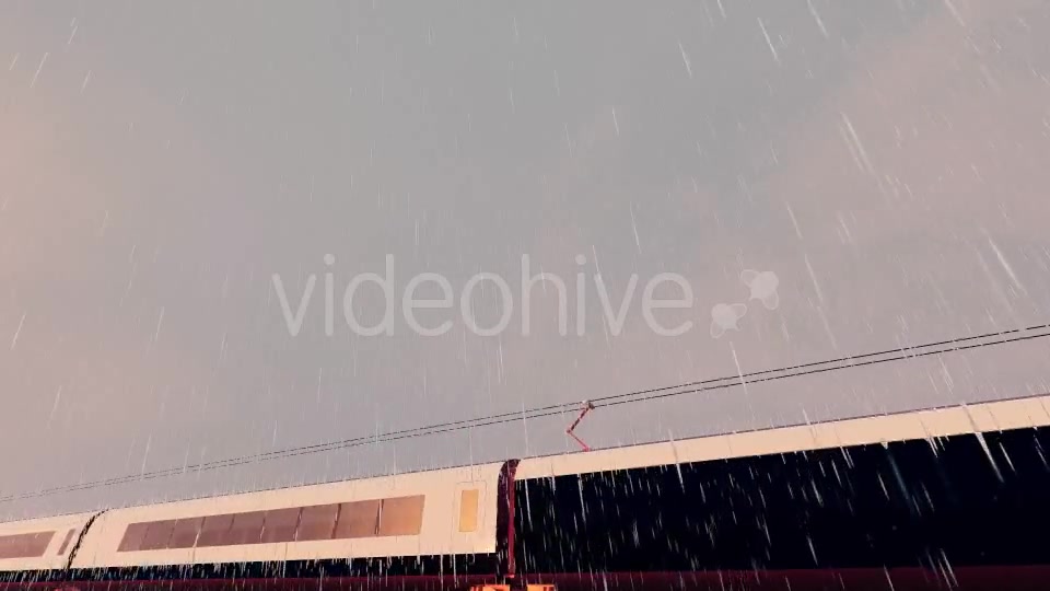 Eurolink XCR High Speed Train Rainy Day - Download Videohive 17938069