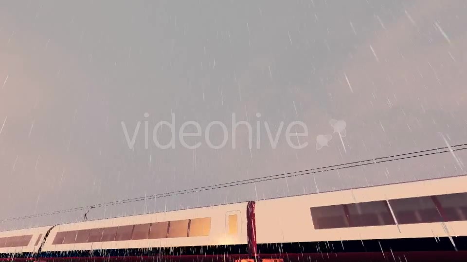 Eurolink XCR High Speed Train Rainy Day - Download Videohive 17938069