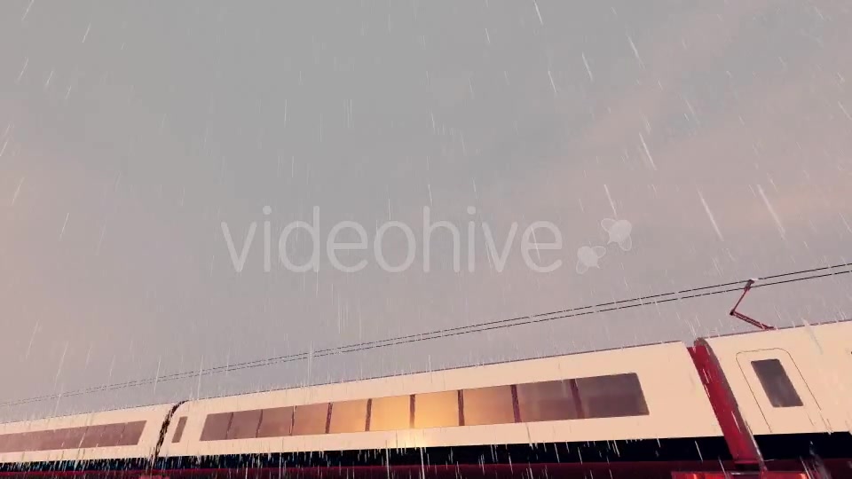 Eurolink XCR High Speed Train Rainy Day - Download Videohive 17938069