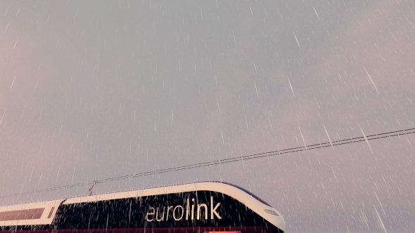 Eurolink XCR High Speed Train Rainy Day - Download Videohive 17938069