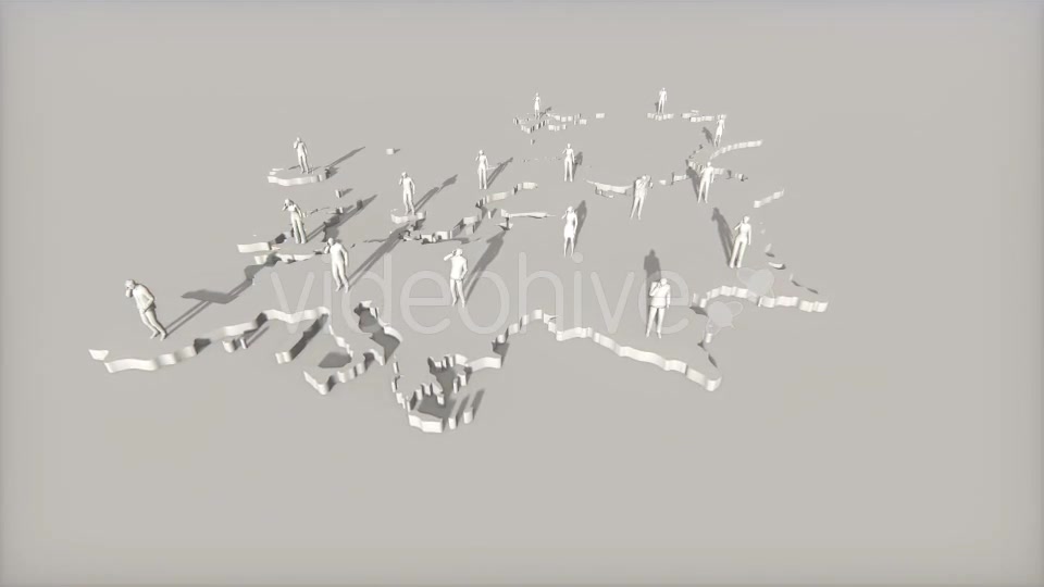 Europa Map Cell Phones Long Shadows - Download Videohive 19433566
