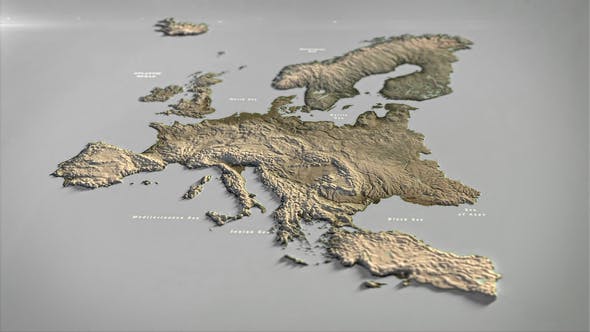 Europe Map DR - Videohive Download 33140512