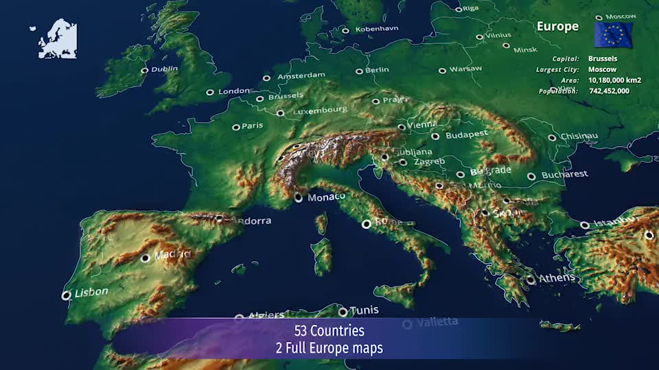 Europe Map Kit Videohive 19493995 After Effects Image 1