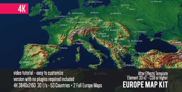 Europe Map Kit - Videohive 19493995 Download