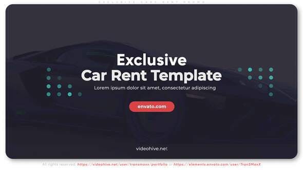 Exclusive Cars Rent Promo - Videohive 33423891 Download