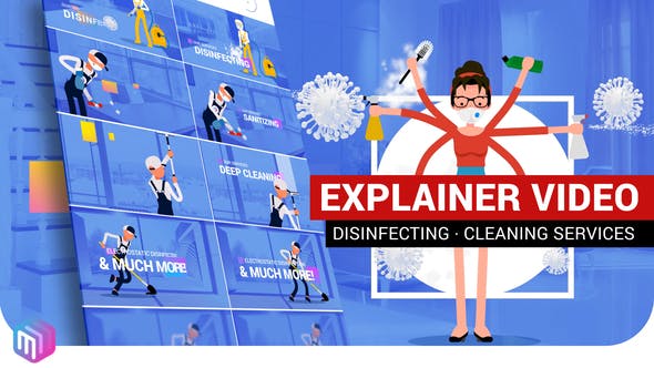 Explainer Video | Disinfection, Cleaning services - 26675100 Videohive Download