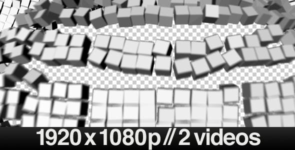 Exploding Block Wall Transition in 3D Series of 2 - Download Videohive 154995