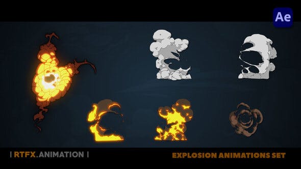 Explosion 2D FX animations [After Effects] - Videohive Download 36167491