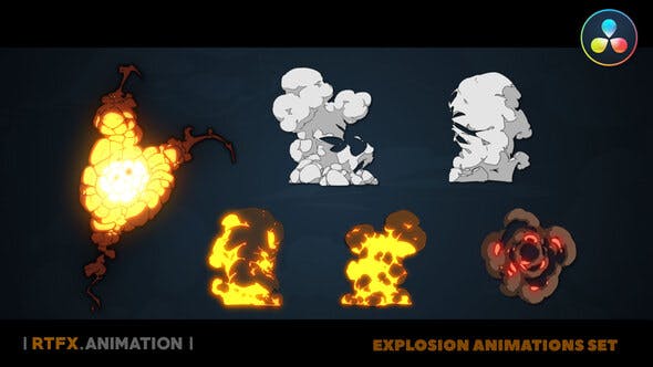 Explosion 2D FX animations [DaVinci Resolve] - Download Videohive 36183750
