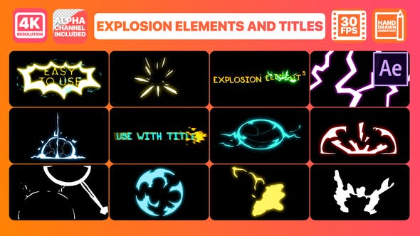 Explosion Elements And Titles | After Effects - Download Videohive 28711751