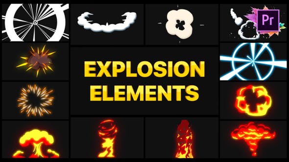 Explosion Elements | Premiere Pro MOGRT - 28491092 Videohive Download