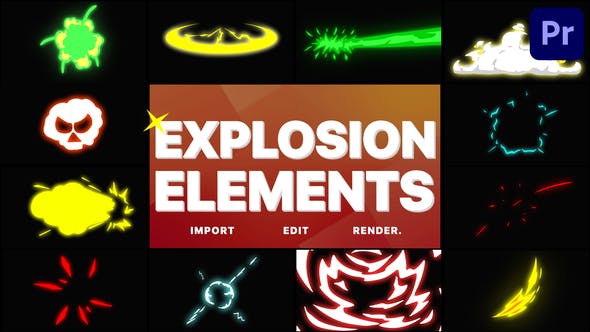 Explosion Elements | Premiere Pro MOGRT - 29001539 Download Videohive