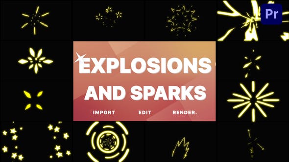 Explosions and Sparks | Premiere Pro MOGRT - Videohive Download 33860004