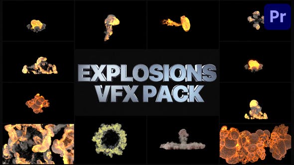 Explosions Pack | Premiere Pro MOGRT - Download Videohive 30962391