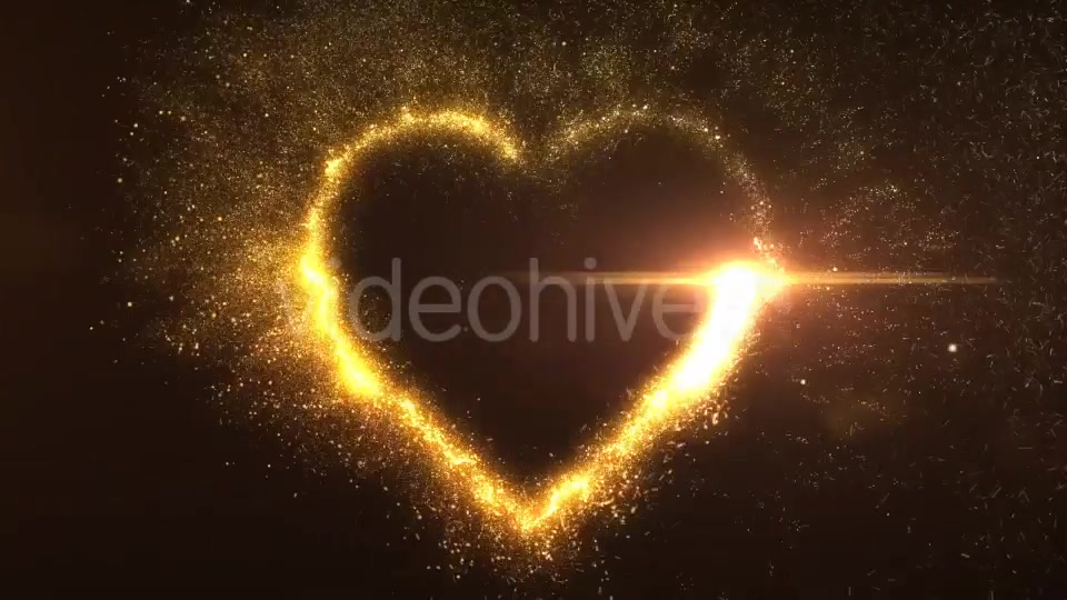 Explosive Golden Heart - Download Videohive 21190713