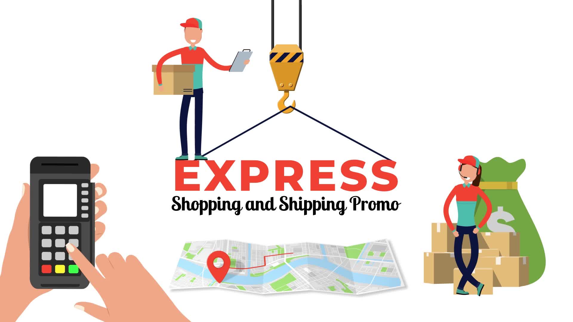 Express Shopping & Shipping Promo Videohive 26851115 After Effects Image 1