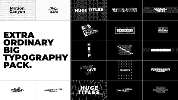 Extraordinary Big Typography. - Videohive Download 33792430