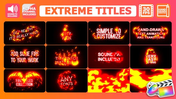 Extreme Titles | FCPX - 24508053 Videohive Download