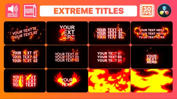 Extreme Titles for DaVinci Resolve - 34936284 Download Videohive