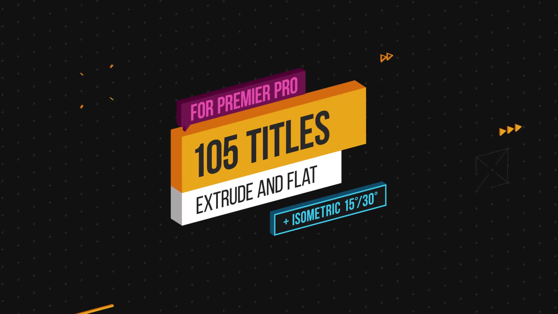 Extrude Isometric Titles Videohive 22445576 Premiere Pro Image 1