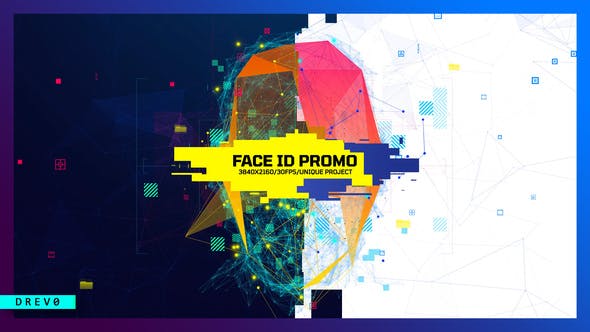 Face ID Promo/ Technology/ Sci fi/ Hi Tech/ Сamera/ Surveillance/ Security/ Guard/ Protection/ Scan - Videohive Download 32952832