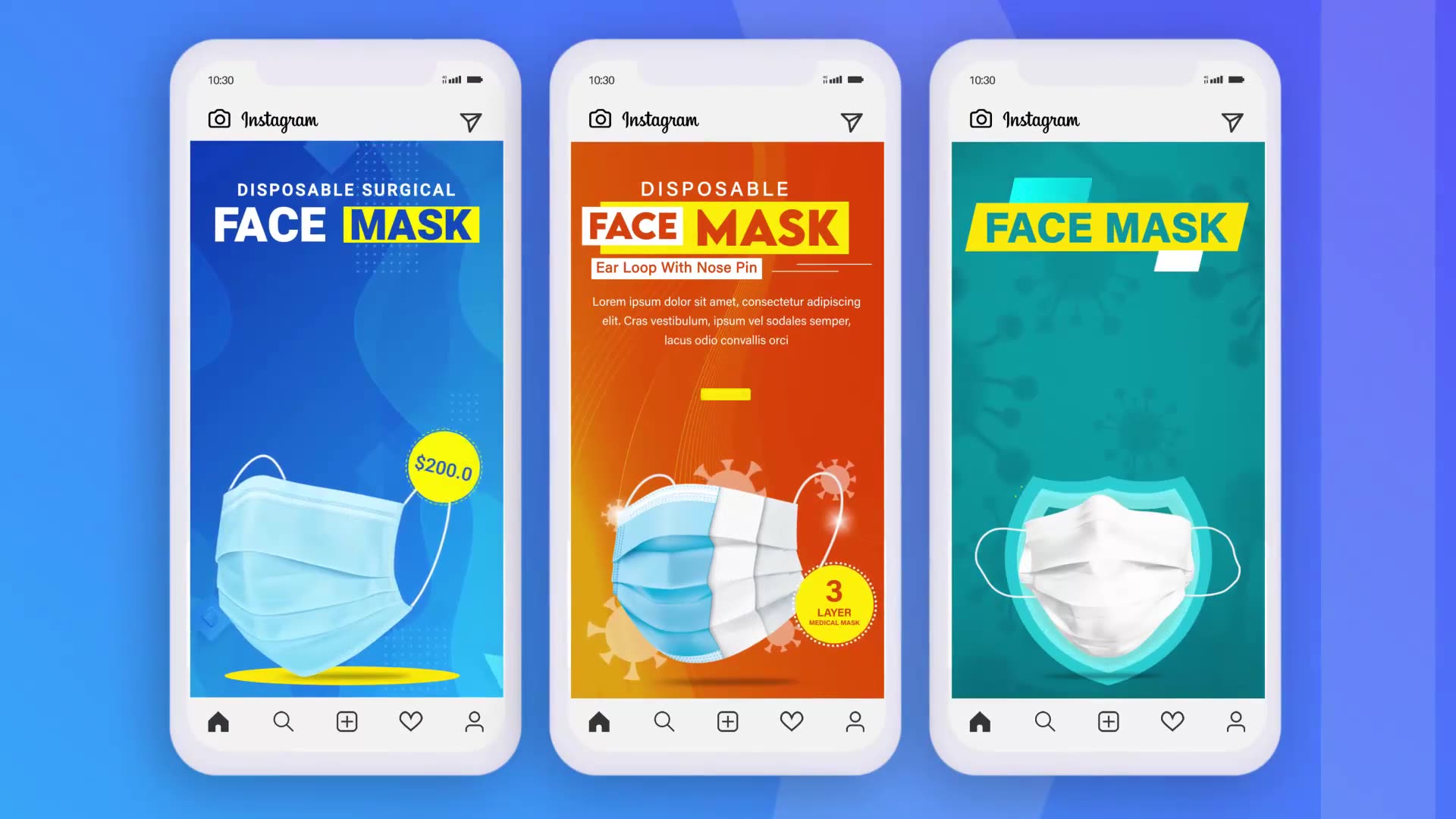 Face Mark Mask Ads Set Stories Pack Videohive 35503465 After Effects Image 3