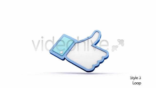 Facebook 3D Thumbs Up Like Icon - Download Videohive 6337347