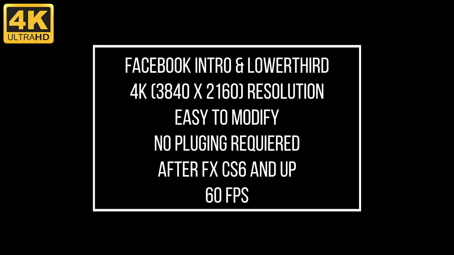 Facebook Intro and Lowerthird (AfterFX) Videohive 25460563 After Effects Image 1