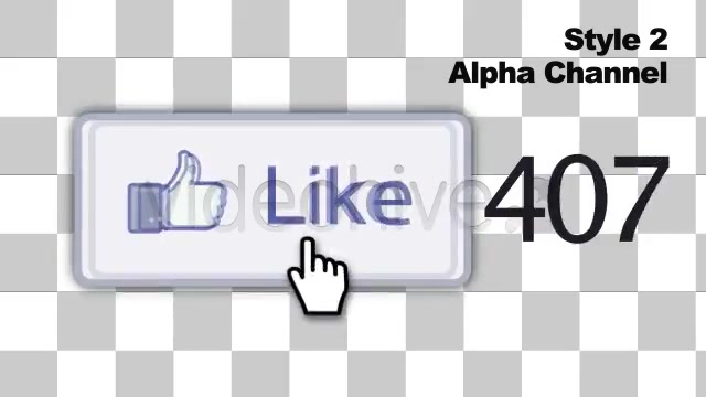 Facebook Liked Button Clicked 3 Styles + Alpha Videohive 1969780 Motion Graphics Image 10