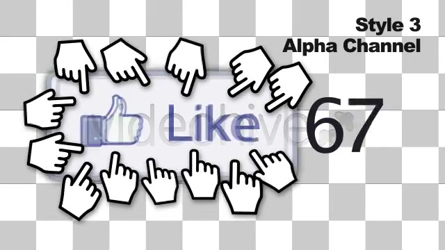 Facebook Liked Button Clicked 3 Styles + Alpha Videohive 1969780 Motion Graphics Image 12