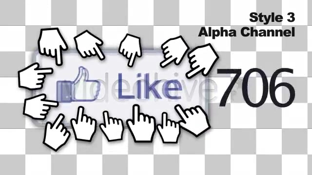 Facebook Liked Button Clicked 3 Styles + Alpha Videohive 1969780 Motion Graphics Image 13