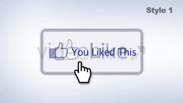 Facebook Liked Button Clicked 3 Styles + Alpha Videohive 1969780 Motion Graphics Image 2