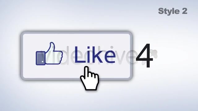 Facebook Liked Button Clicked 3 Styles + Alpha Videohive 1969780 Motion Graphics Image 3