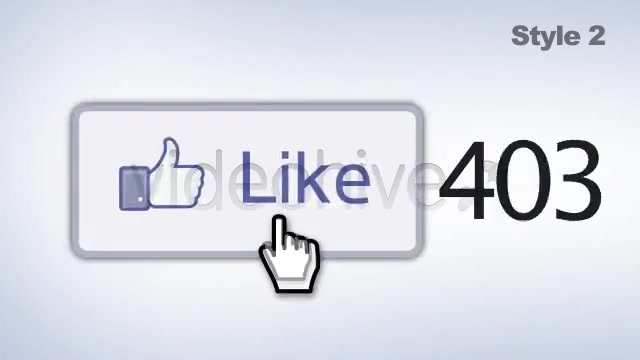 Facebook Liked Button Clicked 3 Styles + Alpha Videohive 1969780 Motion Graphics Image 4