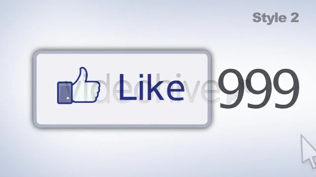 Facebook Liked Button Clicked 3 Styles + Alpha Videohive 1969780 Motion Graphics Image 5