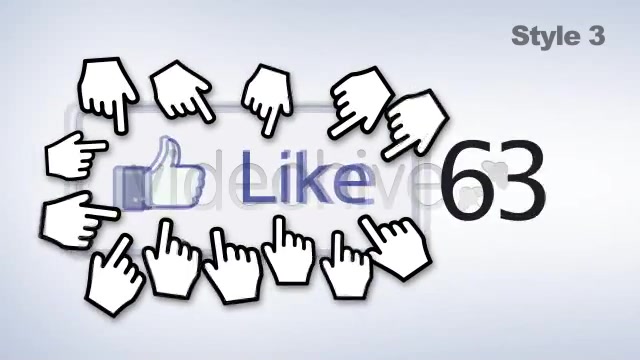 Facebook Liked Button Clicked 3 Styles + Alpha Videohive 1969780 Motion Graphics Image 6