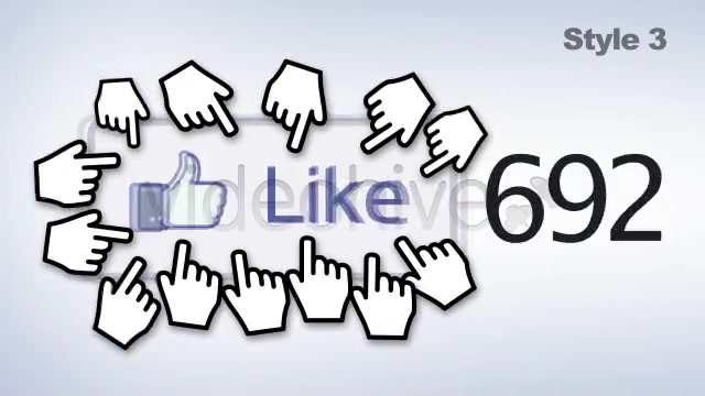 Facebook Liked Button Clicked 3 Styles + Alpha Videohive 1969780 Motion Graphics Image 7