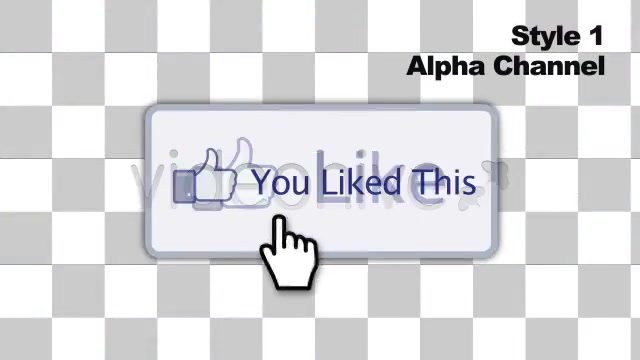 Facebook Liked Button Clicked 3 Styles + Alpha Videohive 1969780 Motion Graphics Image 8