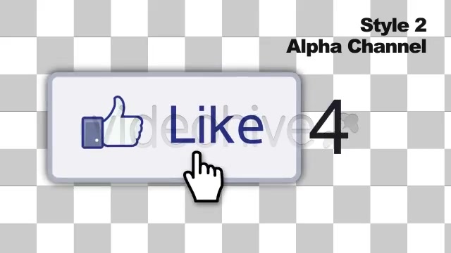 Facebook Liked Button Clicked 3 Styles + Alpha Videohive 1969780 Motion Graphics Image 9